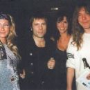 Bruce Dickinson and Paddy Bowden w/ Janick Gers and Nathalie Dufresne