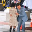 Regina King – With Terrance Howard on the set of ‘Shirley’ in Los Angeles - 454 x 571