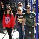 iCarly cast Miranda Cosgrove, Jennette McCurdy, Nathan Kress and Noah Munck, were seen hanging out and enjoying the sights in New York City, New York on May 18