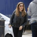 Kym Marsh – In leather jacket arriving at the theatre in Cardiff - 454 x 659