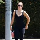 Kristen Bell – In black leggings on a hike at Griffith Park in Los Feliz