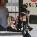 Avril Lavigne – With face mask stop at a Crystals store in Malibu with friends