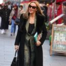 Amanda Holden – Wearing an olive trouser suit at Heart radio in London