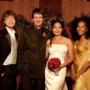 Mick Jagger, Marsha Hunt and family at Karis Jagger Wedding