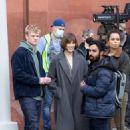 Elizabeth Henstridge – With Georgina Campbell filming ‘Suspicion’ in New York