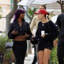 Hailey Bieber – With Justine Skye leaving Croft Alley in Beverly Hills