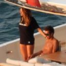 Francesca Sofia Novello – In a swimsuit on a yacht in Italy - 454 x 337