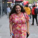 Kelly Brook – Photographed in a floral dress in London