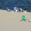 Solange Knowles in Denim Shorts at the Beach in The Hamptons - 454 x 303