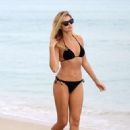 Lada Kravchenko in Black Bikini on the beach in Miami - 454 x 636