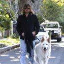 Billy Ray Cyrus takes his dogs out for a relaxing stroll through his neighborhood in Toluca Lake, California on April 4, 2014 - 446 x 594