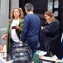 Angela Griffin – Wearing long green coat while walking in Hampstead - 454 x 382