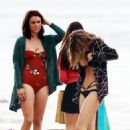 Jessica Stroup: “90210” were busy catching rays and filming scenes