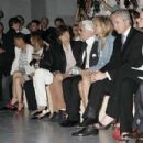 L'Wren Scott, Mick Jagger and Karl Lagerfeld at Dior Spring Summer 2006 Menswear Fashion Show in Paris, France - 5 July 2005