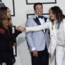 Jared Leto, Smokey Robinson and Steven Tyler at the 56th annual Grammy Awards on January 26th, 2014 - 454 x 299