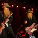 Dusty Hill and Billy Gibbons of ZZ Top perform onstage during day two of 2015 Stagecoach, California's Country Music Festival, at The Empire Polo Club on April 25, 2015 in Indio, California. - 454 x 303