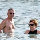 Emma Forbes – In a black swimsuit with her husband Graham Clempson in Western Barbados - 454 x 300