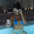 Suelyn Medeiros in Blue Bikini at luxury hotel in Los Angeles - 454 x 568