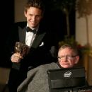 Eddie Redmayne and Stephen Hawking  - The EE British Academy Film Awards (2015) - 452 x 612
