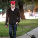 Michael C. Hall out walking his dog in Los Feliz, California on December 24, 2013 - 454 x 588
