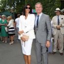 Wimbledon 2019: David Coulthard and glamorous wife Karen put on a stylish display as they take their places in Centre Court's Royal Box - 454 x 595