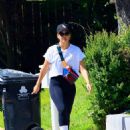 Jessica Alba – Exercising with a walk through Beverly Hills