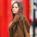 Felicity Jones – Filming thriller Borderland in Glasgow Scotland - 454 x 681