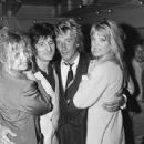 Rod Stewart and Kelly Emberg w/ Ron and Jo Wood