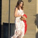 Cindy Crawford – In a summer dress at Nobu Restaurant in Malibu