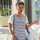 Angel Parker does some shopping at the The Grove in Hollywood, California on March 28, 2017
