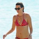 Rhea Durham in Bikini at the beach in Barbados