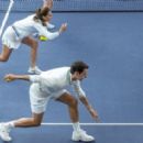 Roger Federer next to Princess Kate at Wimbledon
