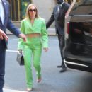 Kristen Bell – In a lime outfit outside NBC Studios in NYC