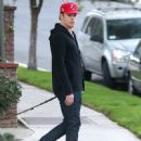 Michael C. Hall out walking his dog in Los Feliz, California on December 24, 2013 - 450 x 594