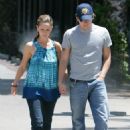 Jennifer Love Hewitt And Ross McCall Walk On The Streets Of Burbank, June 28 2008