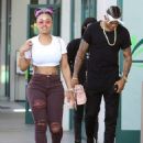 Blac Chyna and Demetrius Harris at Nail Garden in Los Angeles, California - August 12, 2017