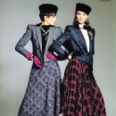 Joan Severance, Julie Wolfe Modeling for Valentino Vogue Italy 1983 - 454 x 598