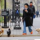 Sarah Paulson – On a stroll with her 3 dogs in New York