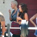 Amber Rose on the Set of 'School Dance' in Norwalk, California -  June 18, 2012
