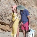 Paulina Porizkova – With boyfriend Jeff Greenstein seen on a Caribbean beach in St Barts - 454 x 598