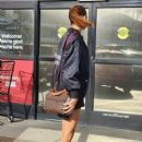 Blanca Blanco – In an oversized coat and a Louis Vuitton handbag at Vons in Pacific Palisades - 454 x 636