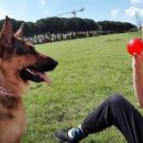 Alexandra Gaguen and her dog Shanooshka - Mougins, Provence-Alpes-Côte d'Azur, France - April 26, 2019