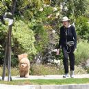 Marcia Cross – walking her dog in Los Angeles - 454 x 455