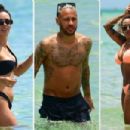 NEYCATION Neymar relaxes in the sea as stunning sister and bikini-clad girlfriend Bruna Biancardi enjoy themselves on holiday