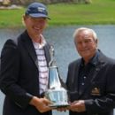 Ernie Els Presented The Bay Hill Trophy By Arnold Palmer 2010 - 454 x 272