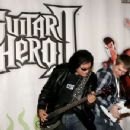 Gene Simmons makes an appearance at Virgin Megastore in Times Square to help launch Guitar Hero II on XBOX 360 and crown the Guiter Hero II champion on April 11, 2007 in New York City