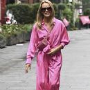 Amanda Holden – In a pink flared jumpsuit at Heart radio in London - 454 x 682