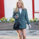 Laura Whitmore – Looks fashionable in shorts and jacket at Heart radio in London - 454 x 681