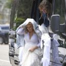 Abi Titmuss wearing her wedding dress in Malibu - 454 x 681