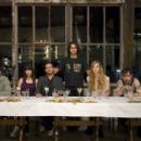 Demir Gökgöl as Sokrates, Anna Bederke as Lucia, Moritz Bleibtreu as Illias, Adam Bousdoukos as Zinos, Pheline Roggan as Nadine, Lucas Gregorowicz as Lutz and Birol Ünel as Shayn in SOUL KITCHEN directed by Fatih Akin (from left to right). Photo credit: C